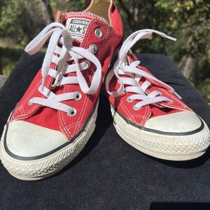 Red Converse Chuck Taylor unisex All Star sneakers